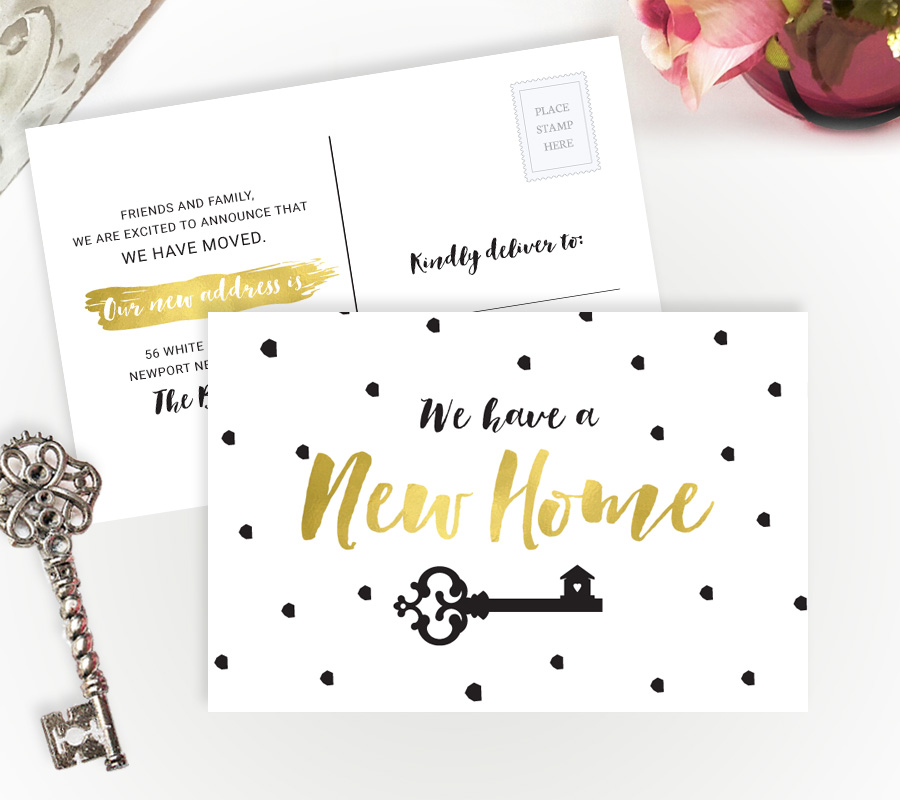 "Home sweet home" moving cards